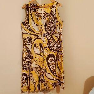 Talbott yellow print dress